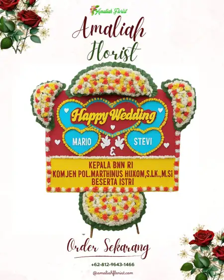 Papan Bunga Pernikahan Pageruyung